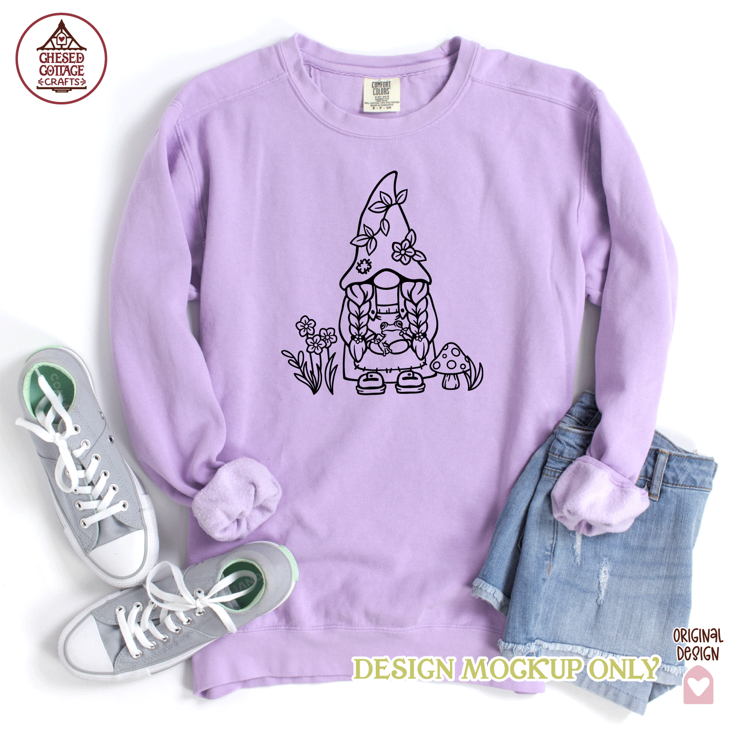 Girl Gnome Forest Scene - Image 3