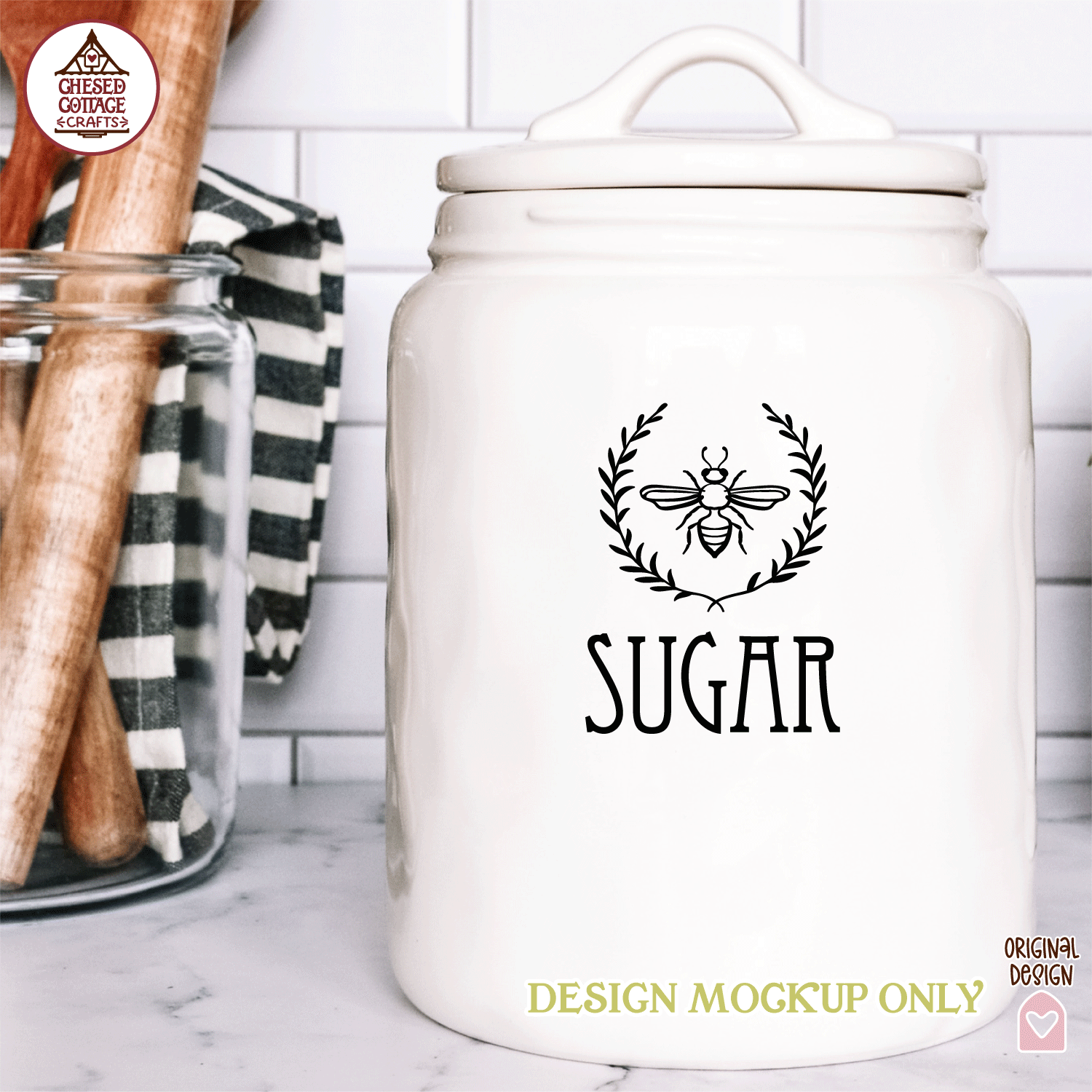 Bee Wreath Canister Labels - Image 4