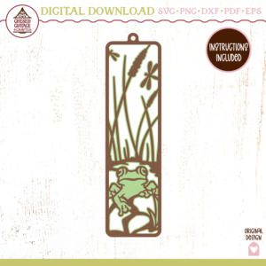 Frog In Pond Bookmark