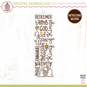 Jesus Words Nativity Bookmark