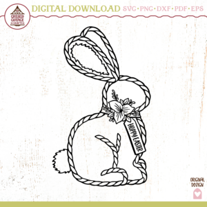 Floral Rope Easter Bunny