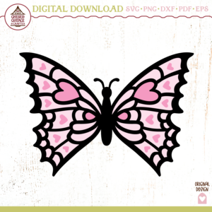 Colorful Heart Butterfly