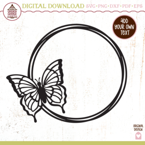 Butterfly Monogram Wreath