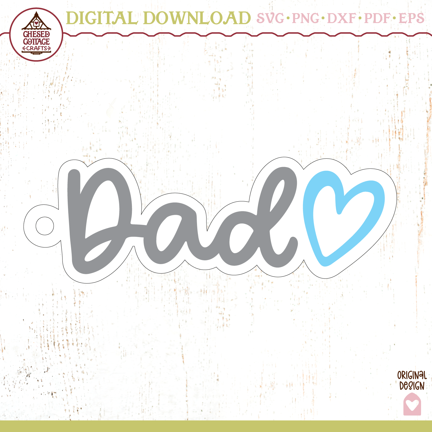Dad Heart Tag
