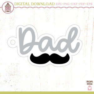 Dad Mustache Tag