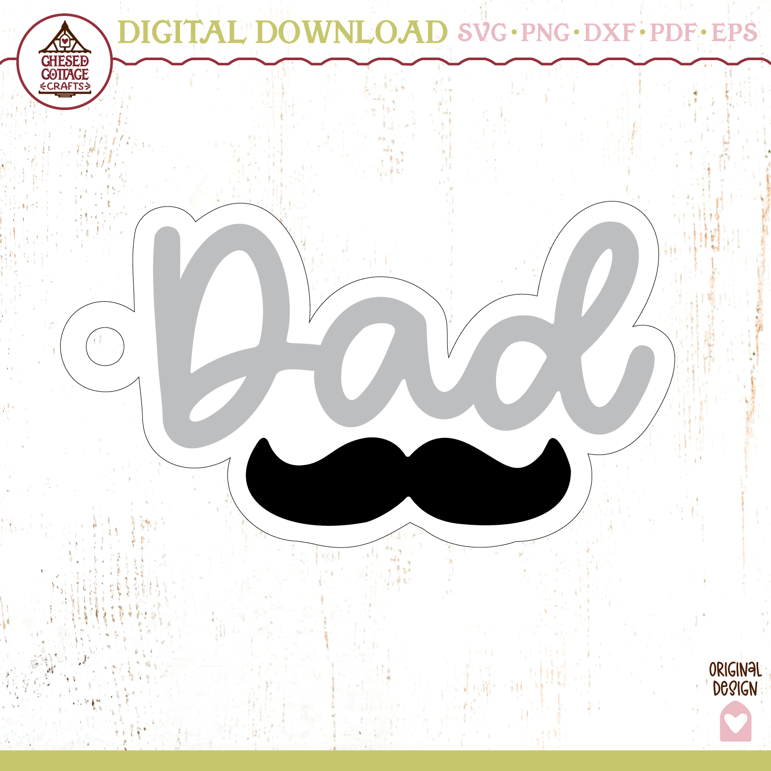 Dad Mustache Tag