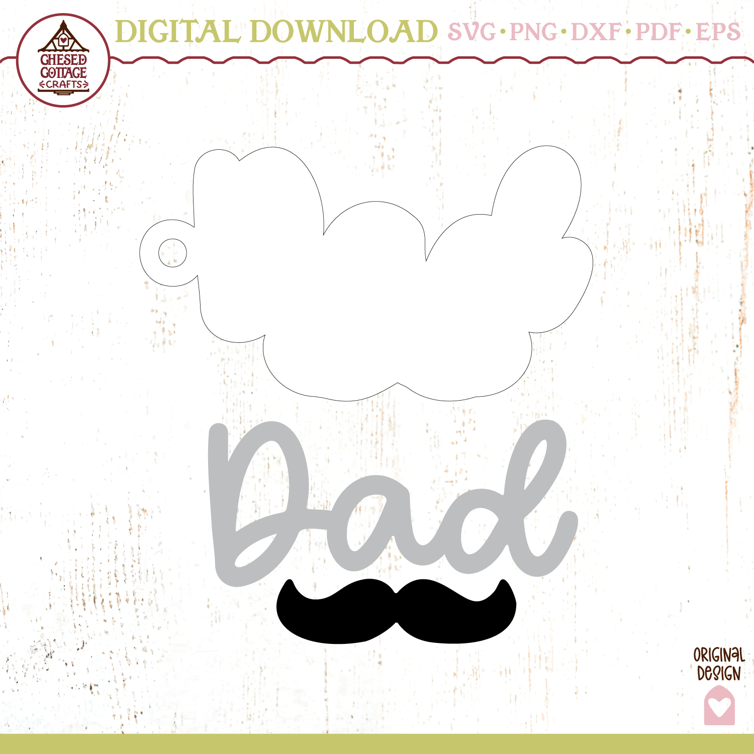Dad Mustache Tag - Image 3