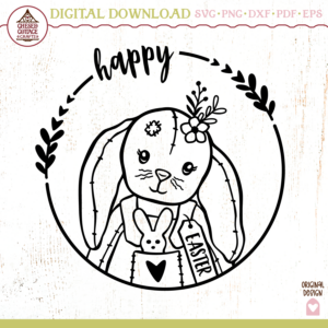 Happy Easter Bunny Wreath