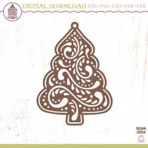 Gingerbread Tree Tag