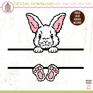 Easter Bunny Monogram Border