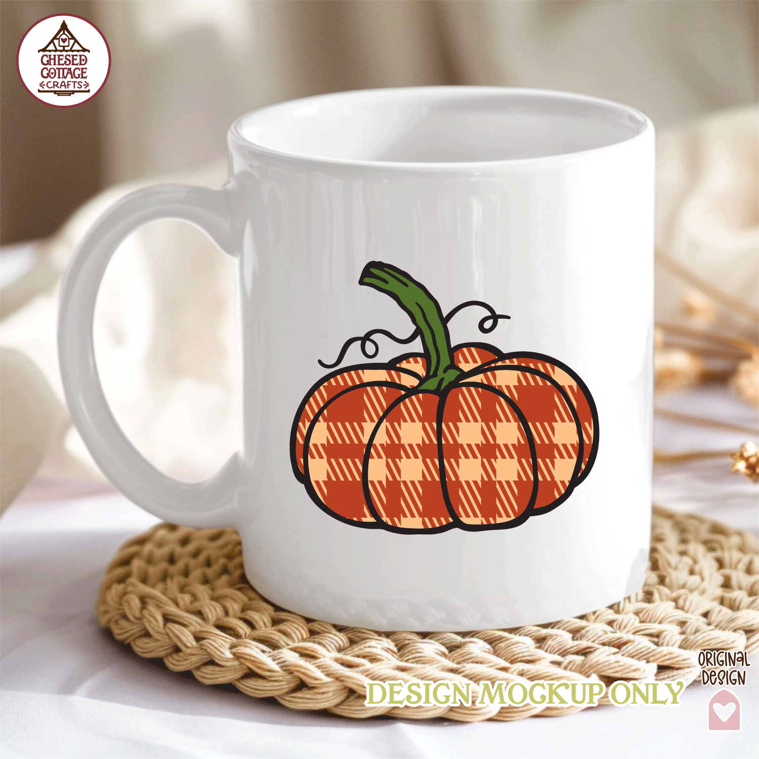 Fancy Plaid Pumpkin - Image 3