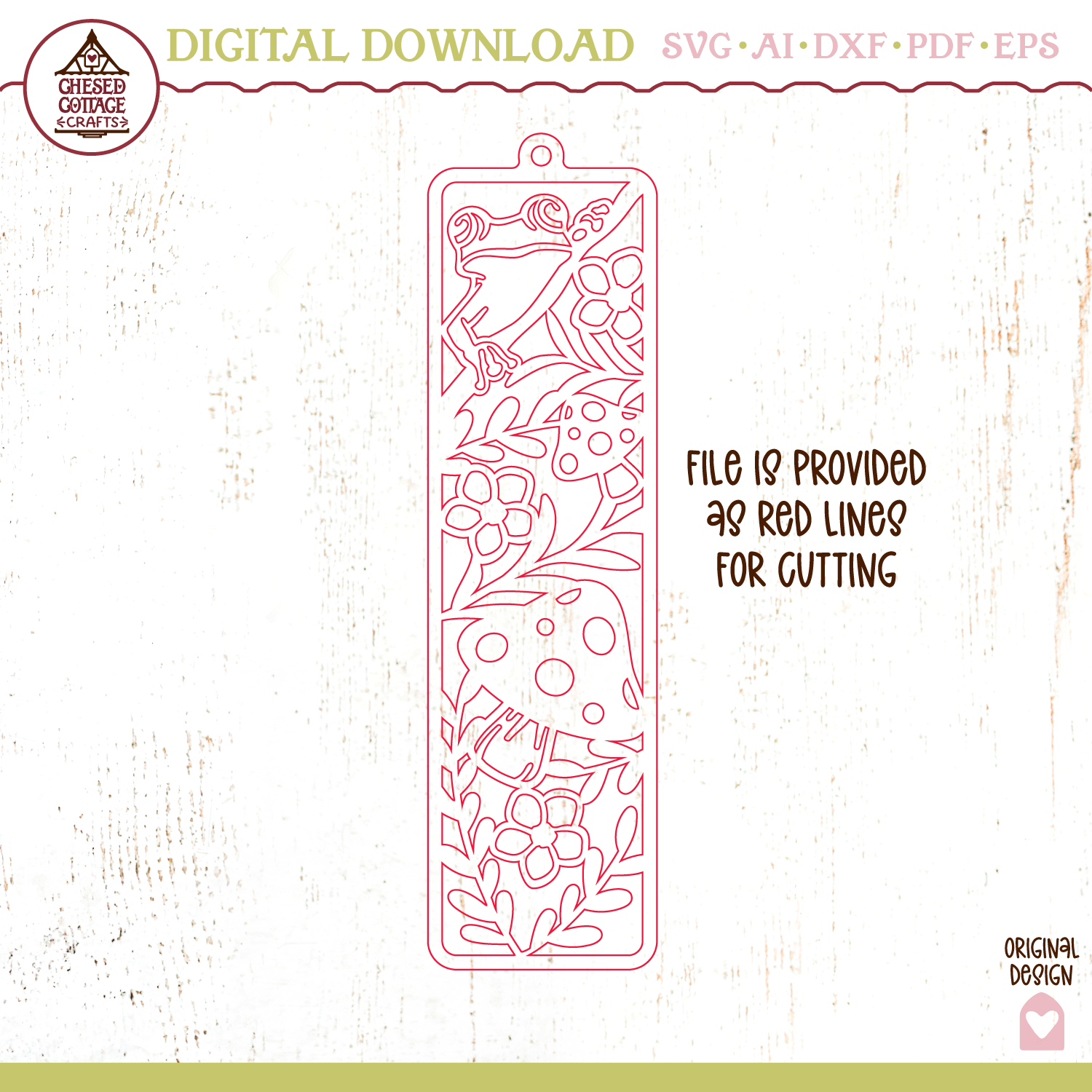 Cottagecore Nature Bookmark Laser - Image 2