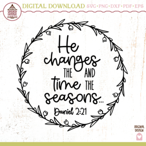 He Changes Time And Seasons Wreath