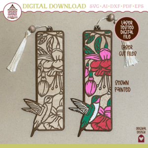 Hummingbird Bookmark Laser