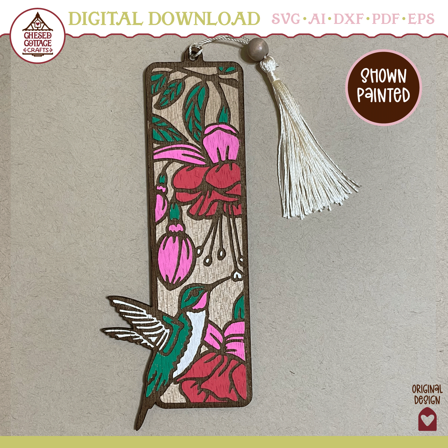 Hummingbird Bookmark Laser - Image 5