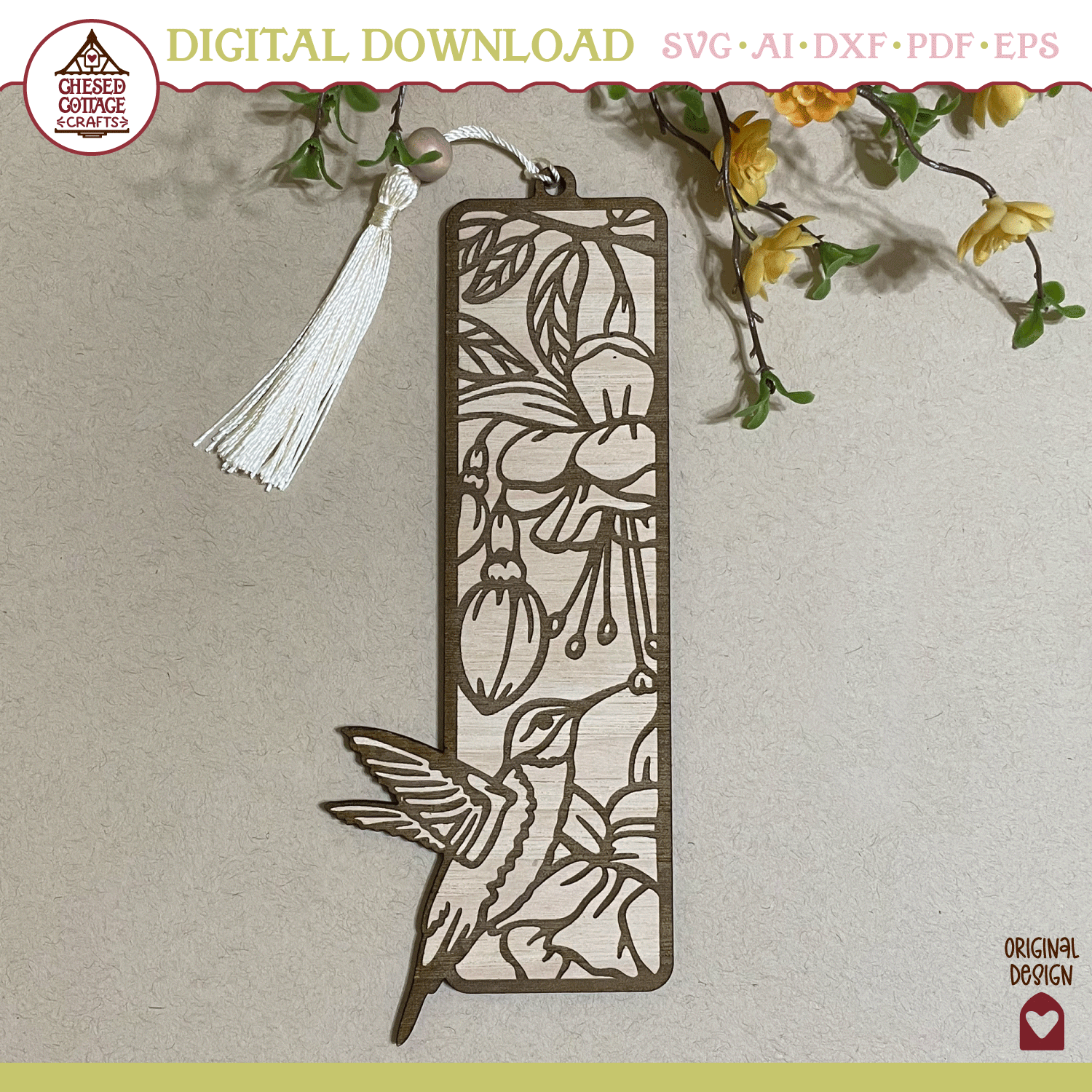 Hummingbird Bookmark Laser - Image 2