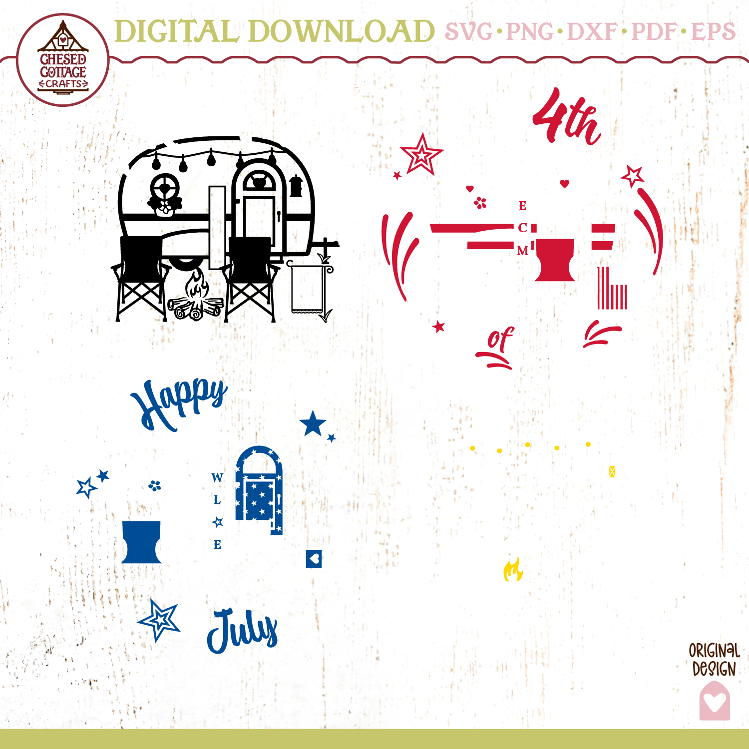 Happy 4th of July Patriotic Camper - Image 5