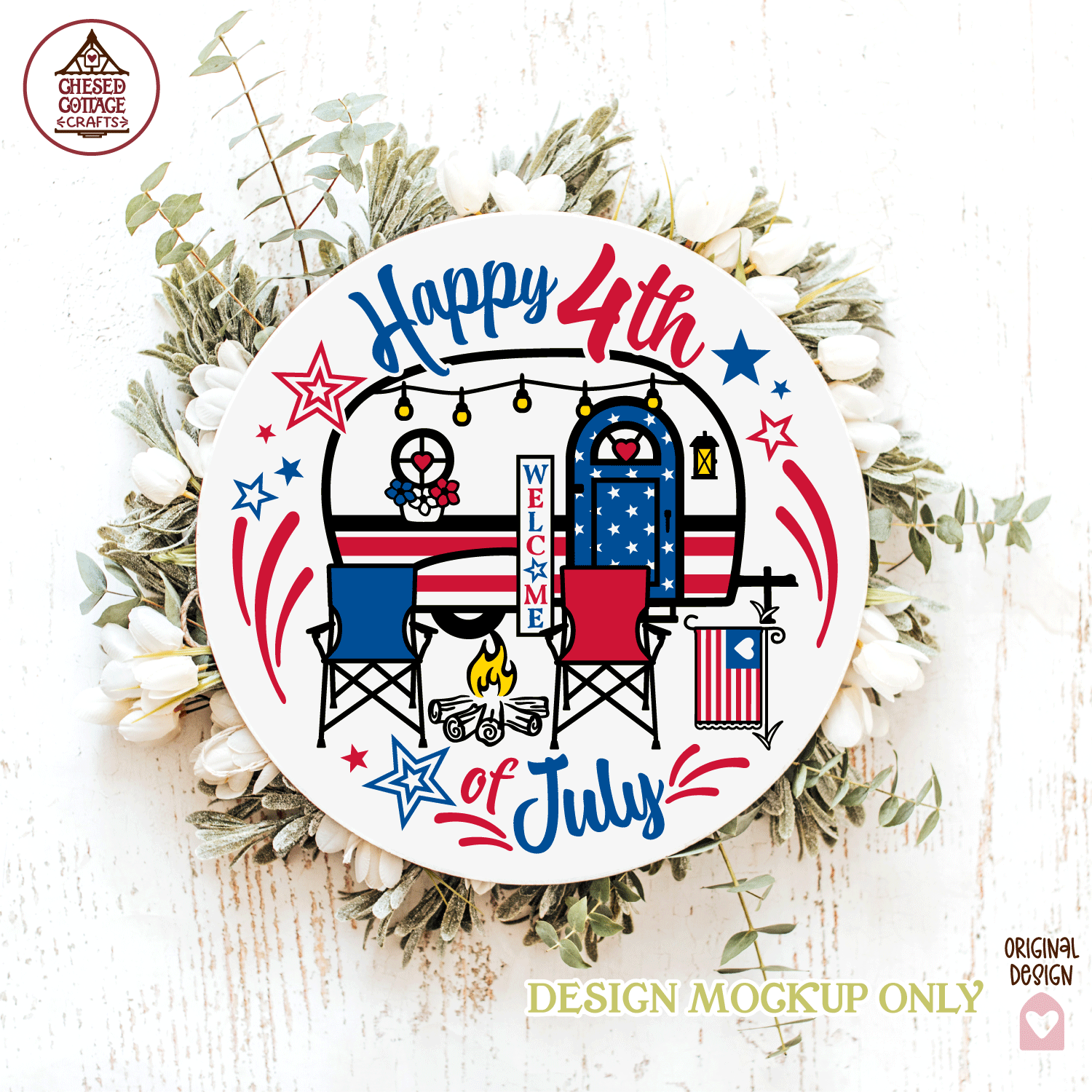 Happy 4th of July Patriotic Camper - Image 3