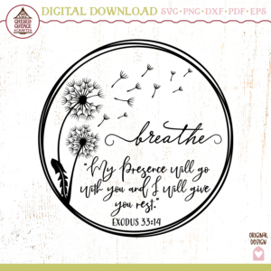 Dandelion Breathe Bible Verse Wreath
