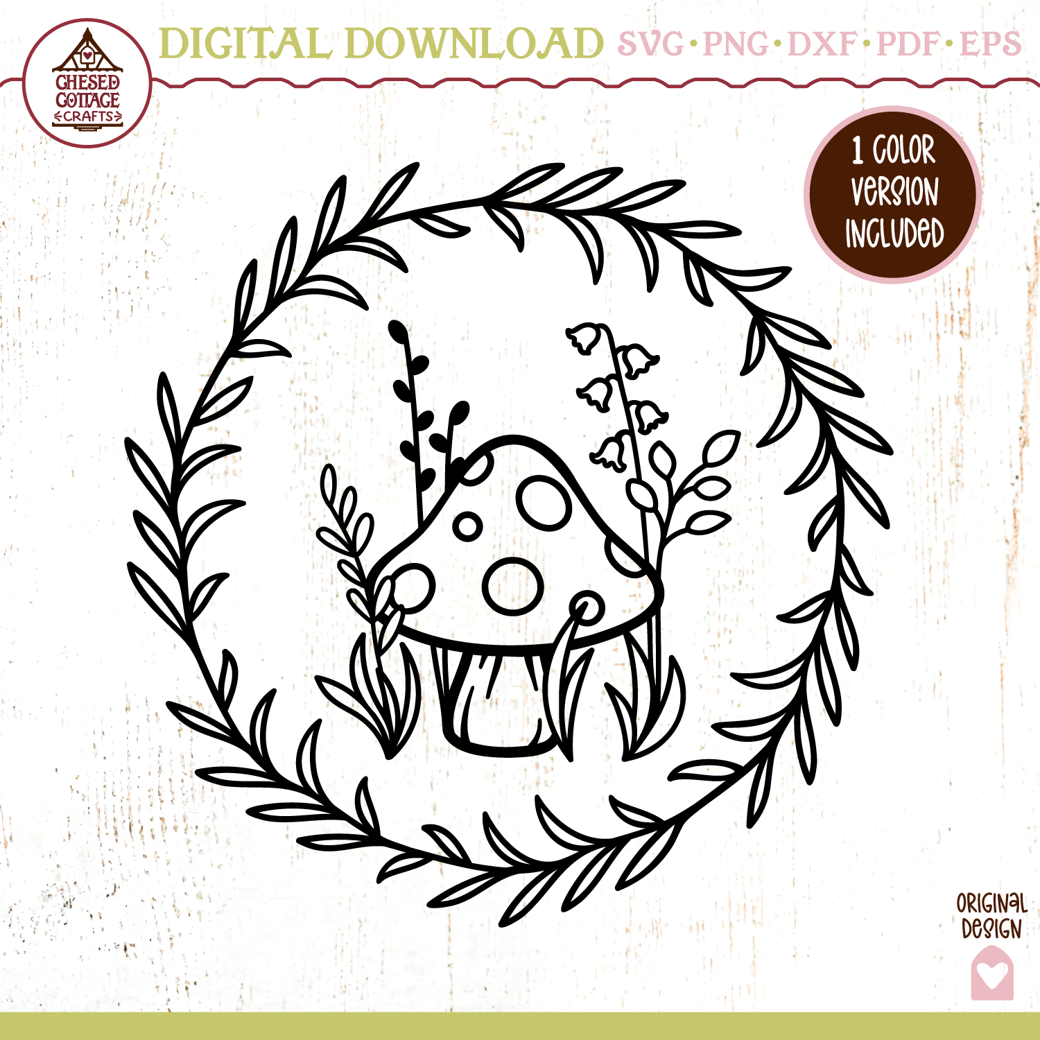 Mushroom Laurel Wreath - Image 7