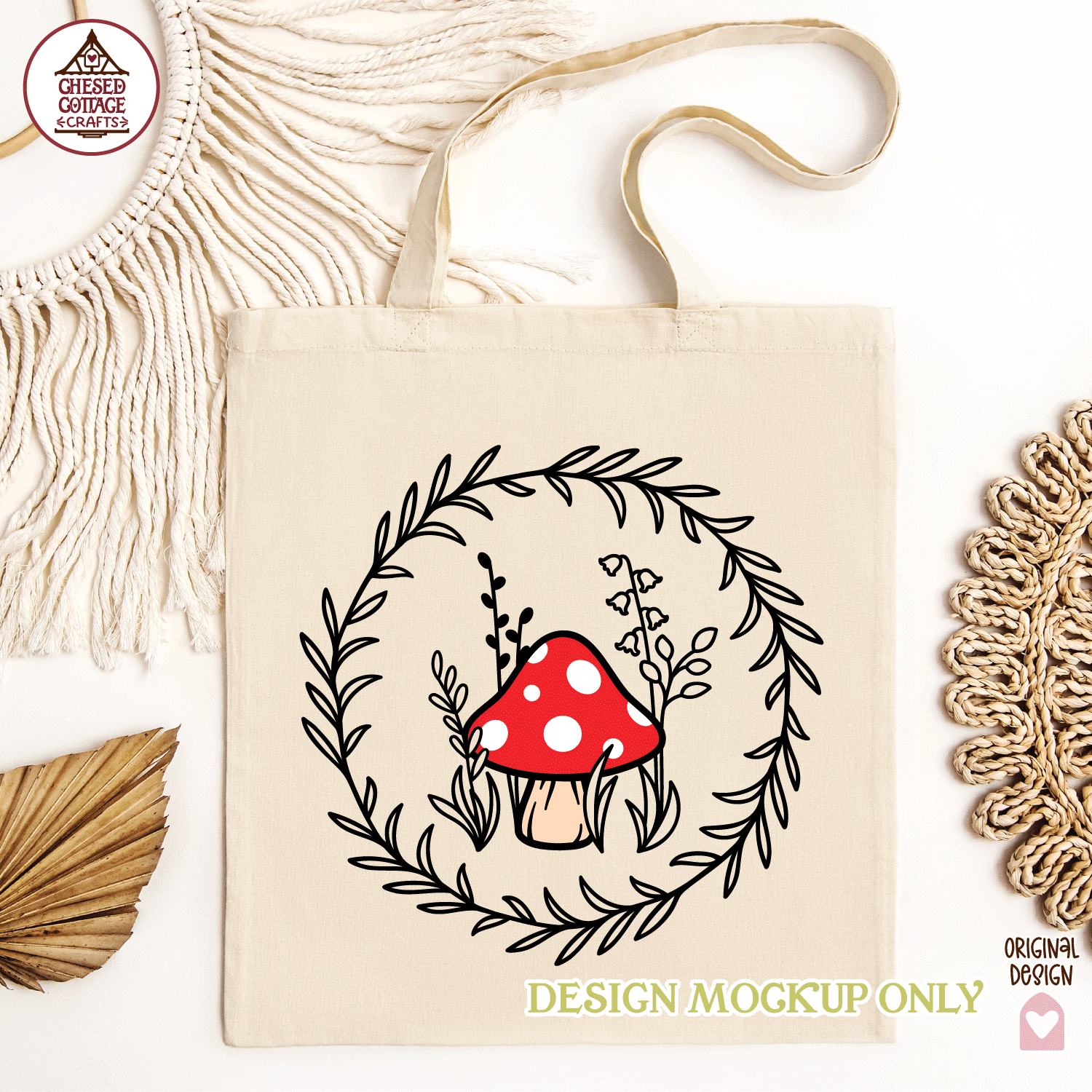 Mushroom Laurel Wreath - Image 5
