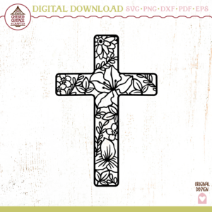Floral Pattern Cross