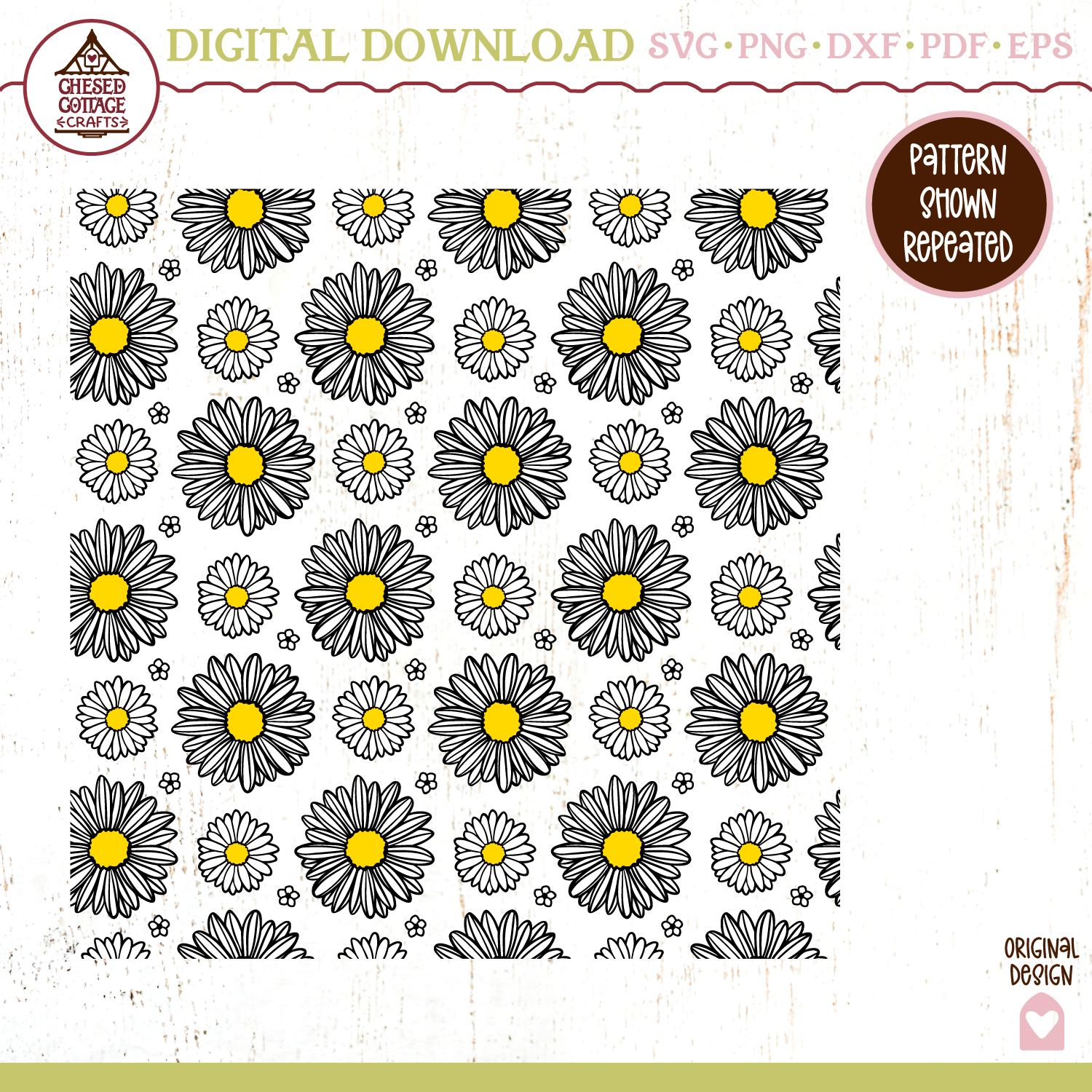 Seamless Daisy Pattern - Image 3