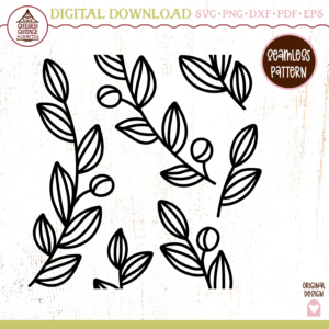 Seamless Simple Leaf Pattern