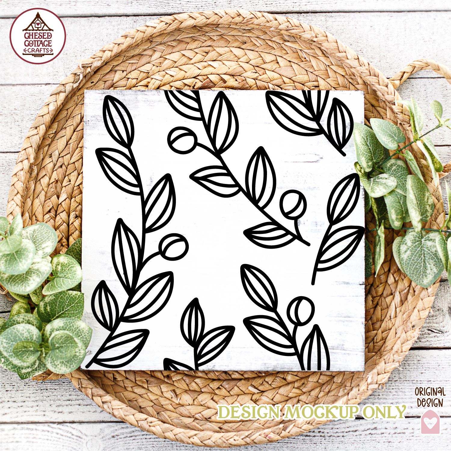 Seamless Simple Leaf Pattern - Image 3