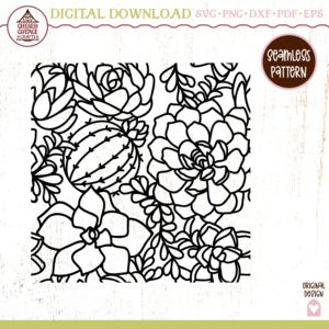 Seamless Succulent Pattern