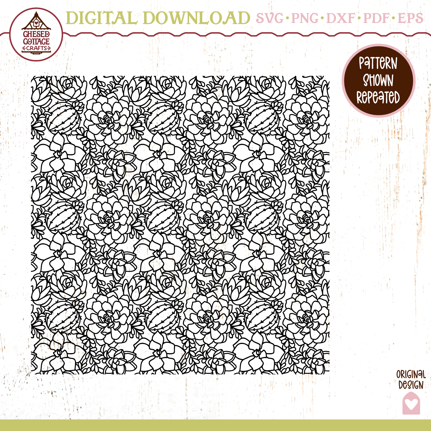 Seamless Succulent Pattern - Image 4
