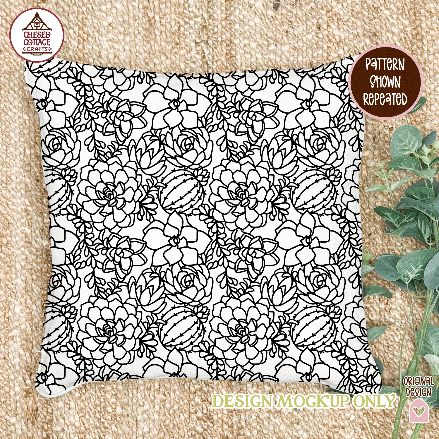 Seamless Succulent Pattern - Image 3