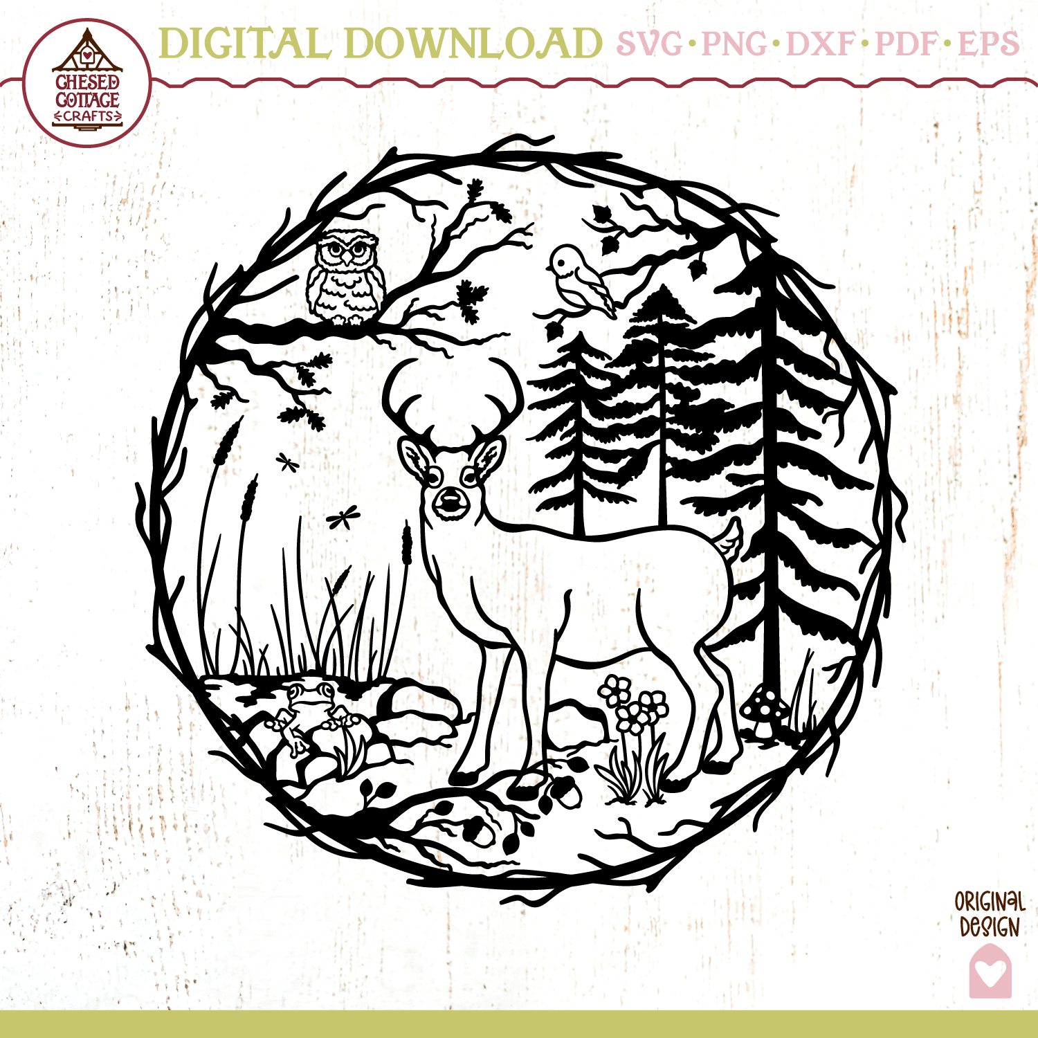 Deer Forest Scene