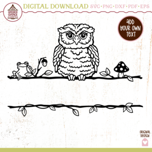 Woodland Owl Monogram