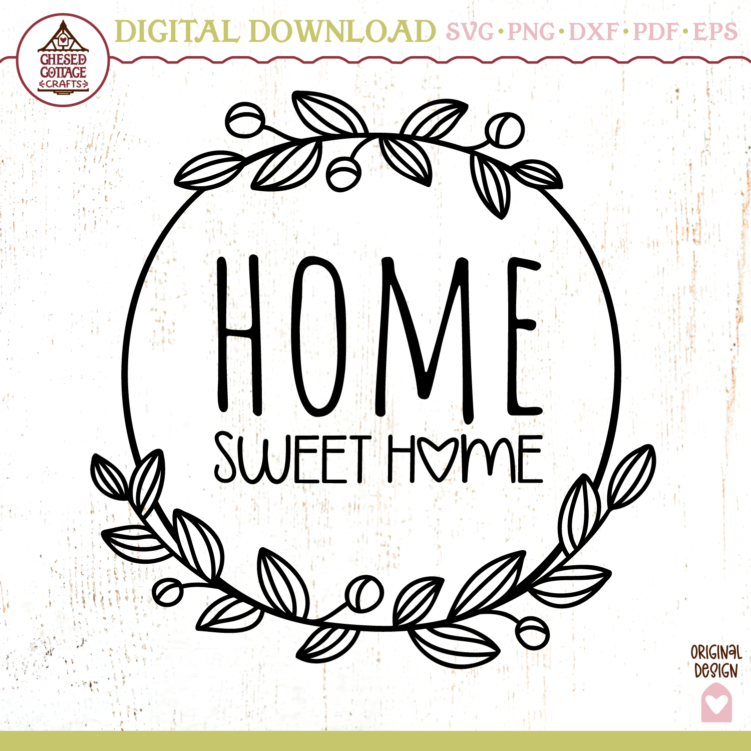 Home Sweet Home Leaf Wreath