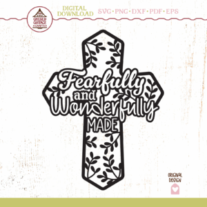 Bible Verse Floral Cross