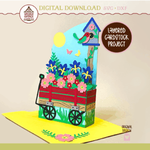 Wagon Scene Box Card