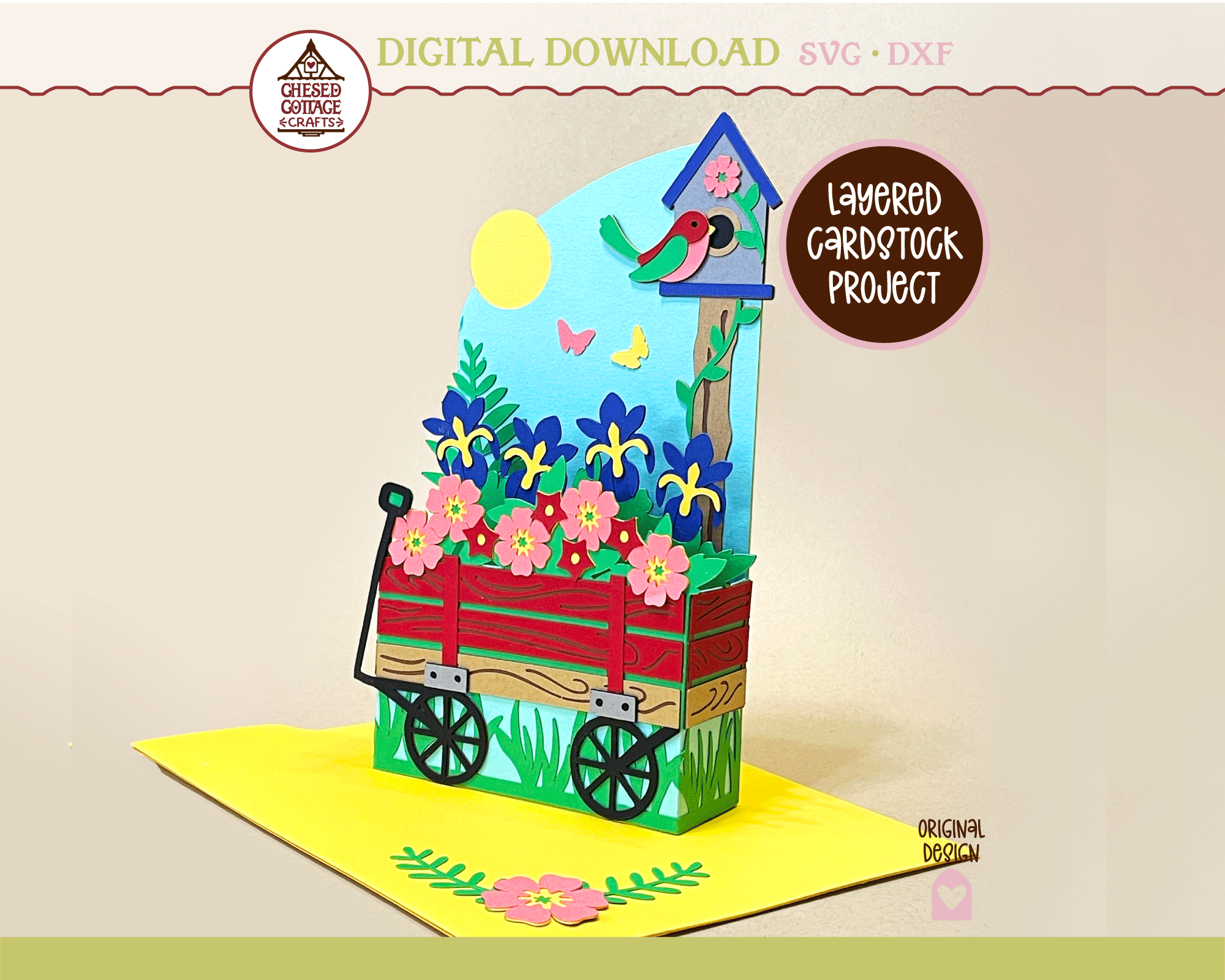 Wagon Scene Box Card